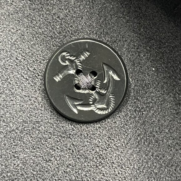 Faconnable Blazer Men's Black Wool Blend Double Breasted Pea Coat M - Picture 6 of 8